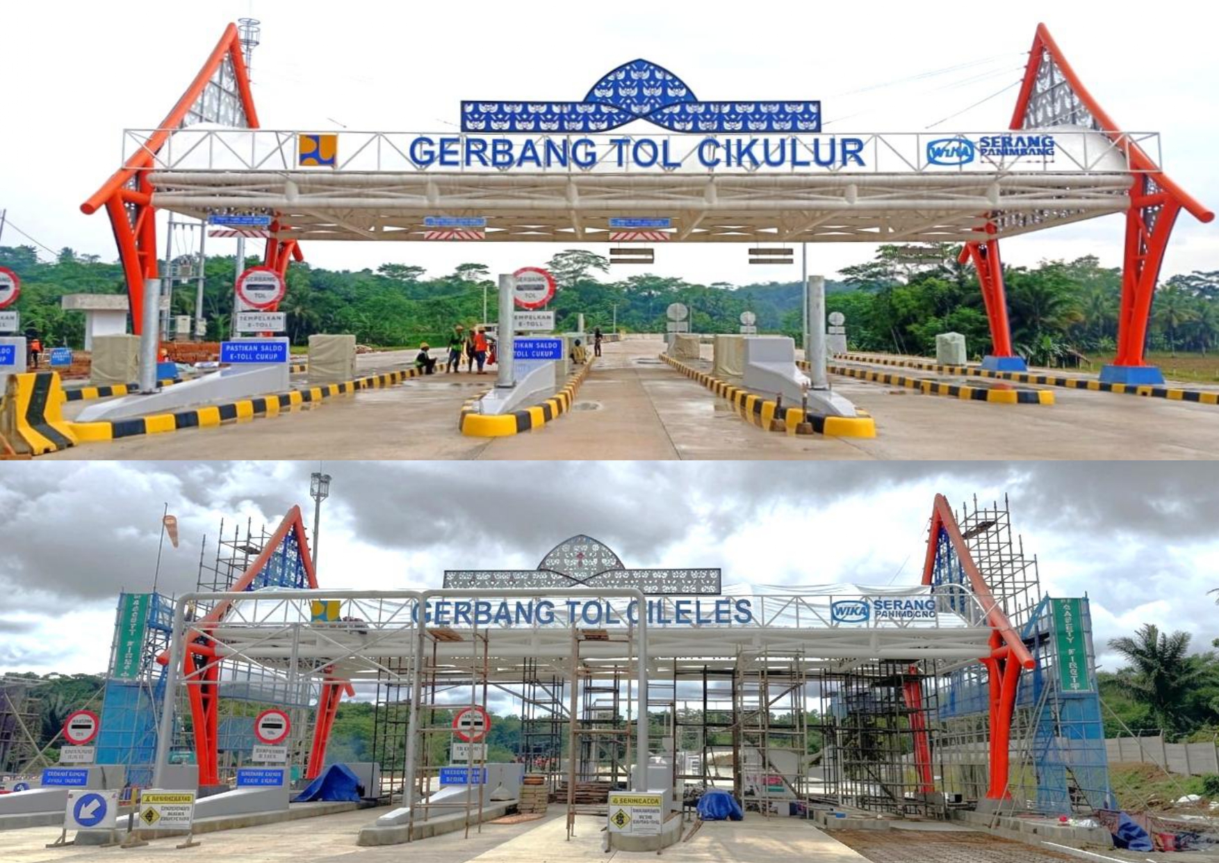 GERBANG TOL CIKULUR DAN CILELES SEKSI 2 JALAN TOL RUAS SERANG 